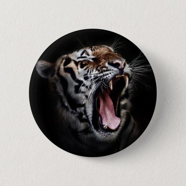 Macaron Rond 5 Cm Tigre (Devant)