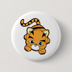 Macaron Rond 5 Cm Tigre de bébé Cutie