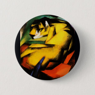 Macaron Rond 5 Cm Tigre peint par Franz Marc