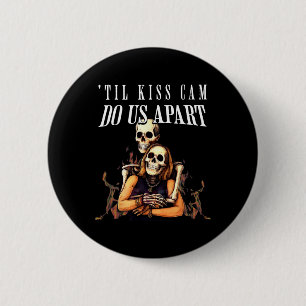 Macaron Rond 5 Cm Til Kiss Cam Do Us Apart 2025 Halloween Skeleton W