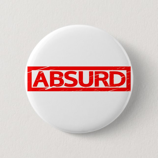 Macaron Rond 5 Cm Timbre Absurde (Devant)