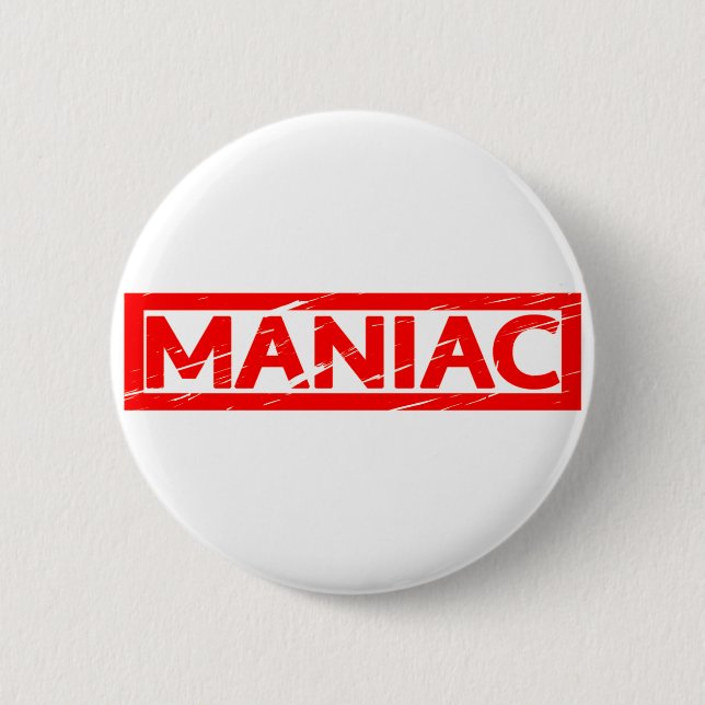 Macaron Rond 5 Cm Timbre Maniac (Devant)