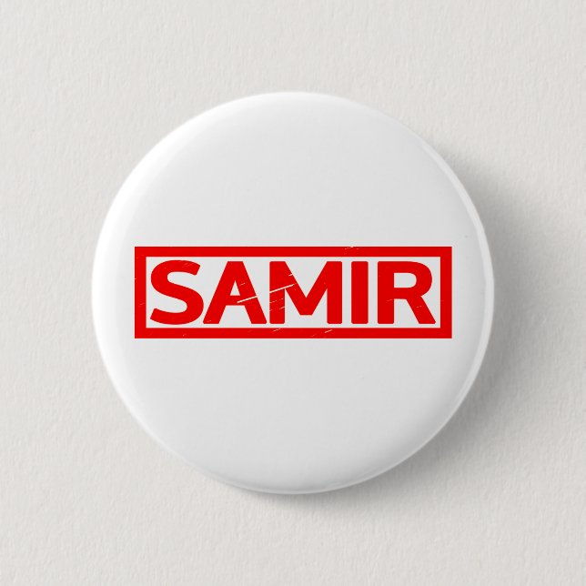Macaron Rond 5 Cm Timbre Samir (Devant)