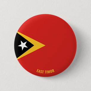 Macaron Rond 5 Cm Timor Oriental Drapeau de charme patriotique