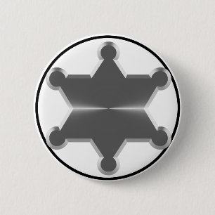 Macaron Rond 5 Cm Tin Star Sheriff