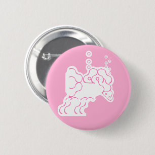 Macaron Rond 5 Cm Tipsy, Eléphant Rose ivre