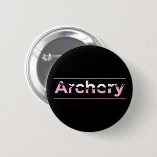 Macaron Rond 5 Cm Tir à l'arc Art moderne minimaliste - Arche rose