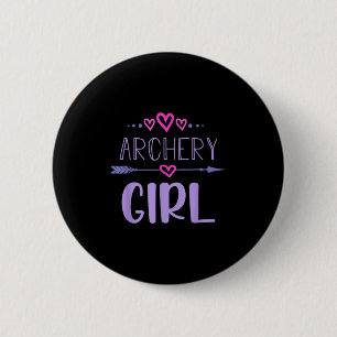 Macaron Rond 5 Cm Tir à l'arc Femme Archer Citation Coeurs mignons F