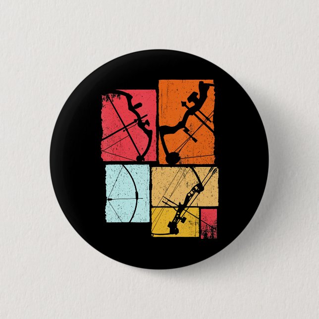 Macaron Rond 5 Cm tir à l'arc récurve tir à l'arc (Devant)