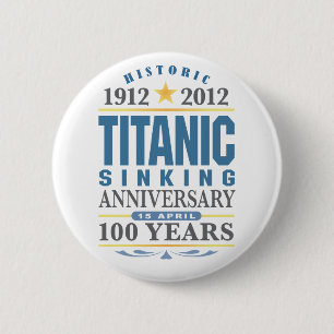 Macaron Rond 5 Cm Titanic descendant l'anniversaire de 100 ans