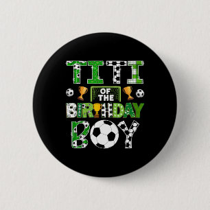 Macaron Rond 5 Cm Titi du joueur de football du garçon d'anniversair