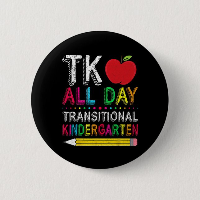 Macaron Rond 5 Cm Tk All Day Transition Kindergarten Teacher Student (Devant)