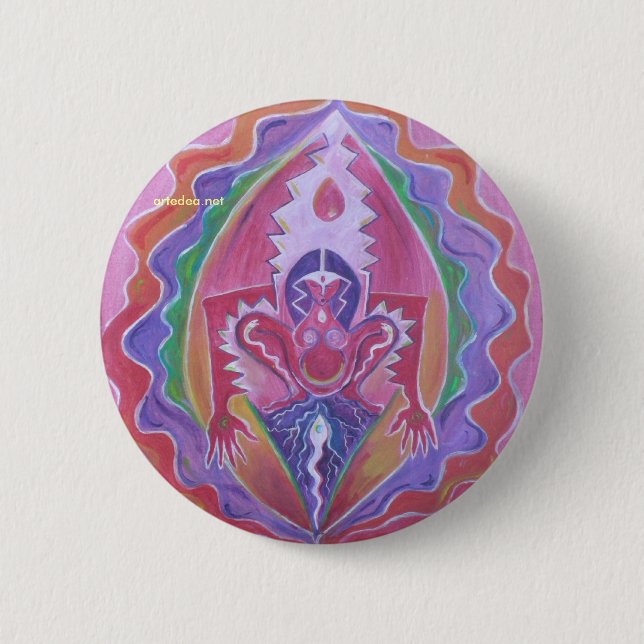 Macaron Rond 5 Cm Tlazolteotl (Devant)