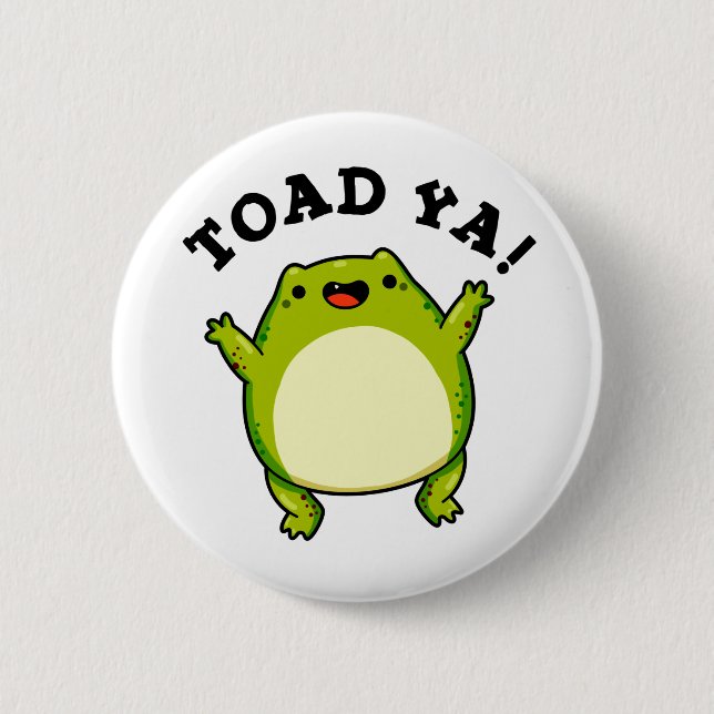 Macaron Rond 5 Cm Toad Ya Funny Frog Pun (Devant)