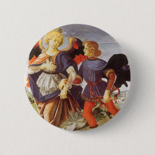 Macaron Rond 5 Cm Tobias and the Angel by Andrea del Verrocchio
