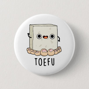 Macaron Rond 5 Cm Toe-fu Funny Food Tofu Pun