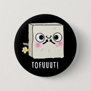 Macaron Rond 5 Cm Tofuut Funny Farting Tofu Pun Dark BG