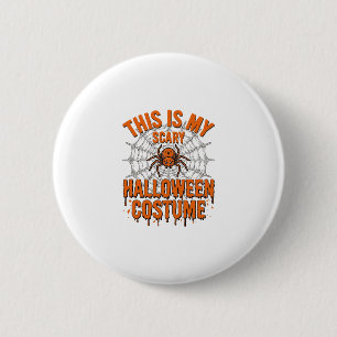 Macaron Rond 5 Cm Toile d'araignée de costume d'Halloween effrayant
