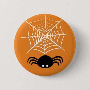 Macaron Rond 5 Cm Toile d'araignée Halloween