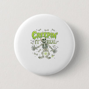 Macaron Rond 5 Cm Toile d'araignée squelette Halloween os araignée r