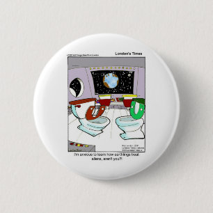 Macaron Rond 5 Cm Toilets From Outer Space Funny Tees Mugs Cards Etc