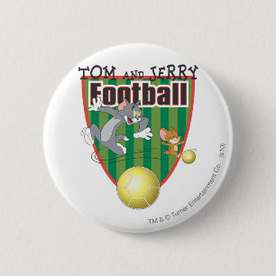 Macaron Rond 5 Cm Tom and Jerry Soccer (Football) 6