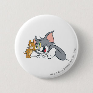 Macaron Rond 5 Cm Tom et bourgeons de Jerry les meilleurs