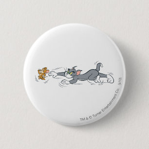 Macaron Rond 5 Cm Tom et chasse de Jerry