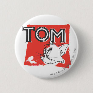 Macaron Rond 5 Cm Tom et chat fou de Jerry
