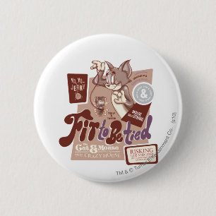 Macaron Rond 5 Cm Tom et Jerry adaptés pour être attaché