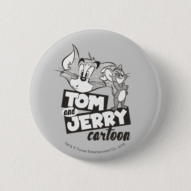 Macaron Rond 5 Cm Tom Et Jerry | Carton Tom Et Jerry (Devant)