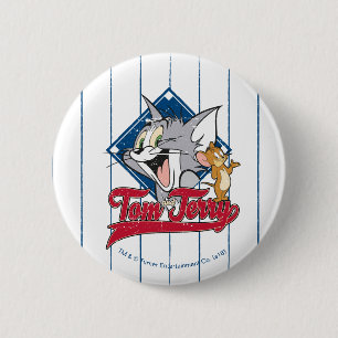 Macaron Rond 5 Cm Tom Et Jerry Tom Et Jerry Sur Diamant De Basebal