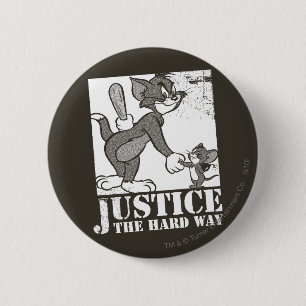 Macaron Rond 5 Cm Tom et juge de Jerry la manière dure