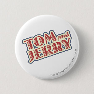 Macaron Rond 5 Cm Tom et logo de Jerry