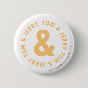 Macaron Rond 5 Cm Tom et logo rond 6 de Jerry