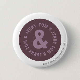 Macaron Rond 5 Cm Tom et logo rond 9 de Jerry