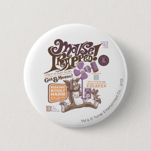 Macaron Rond 5 Cm Tom et souris de Jerry emprisonnée