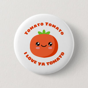 Macaron Rond 5 Cm Tomato Tomato Je t'aime Tomate