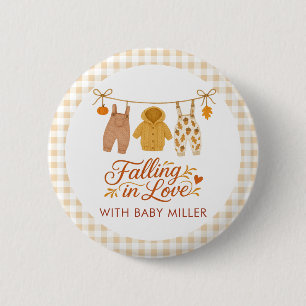 Macaron Rond 5 Cm Tomber dans l'amour Automne Baby shower Vêtements
