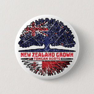 Macaron Rond 5 Cm Tonga Tongan Nouvelle-Zélande Racines d'arbres