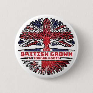 Macaron Rond 5 Cm Tonga Tongan Royaume-Uni British Tree Roots