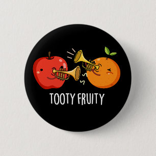 Macaron Rond 5 Cm Tooty Fruity Funny Fruit Musicien Pun Dark BG