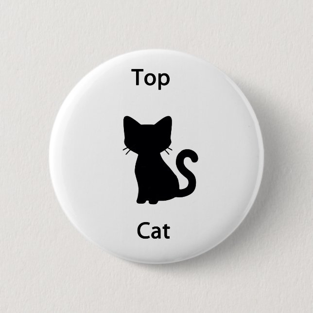 Macaron Rond 5 Cm Top Cat (Devant)