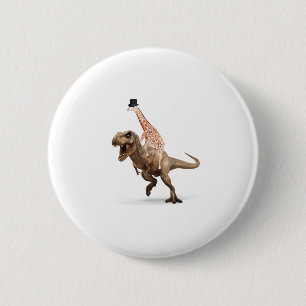 Macaron Rond 5 Cm Top Hat T-Rex - Mens_Womens