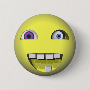 Macaron Rond 5 Cm Tordu avec les yeux fous