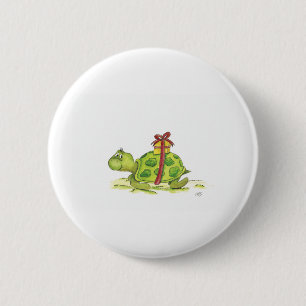 Macaron Rond 5 Cm Tortue d'anniversaire