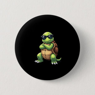 Macaron Rond 5 Cm Tortue de mer Dabbing amoureux des animaux Sauvez