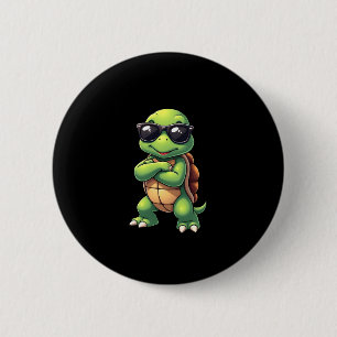 Macaron Rond 5 Cm Tortue de mer qui fait dabber amoureux des animaux