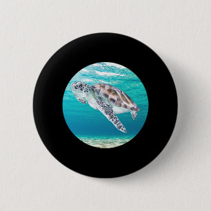 Macaron Rond 5 Cm Tortue de mer verte