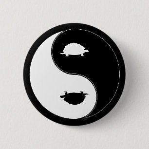 Macaron Rond 5 Cm Tortue de Yin Yang